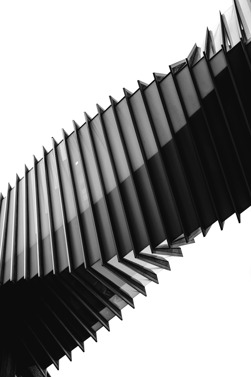 a black and white photo of a tall building